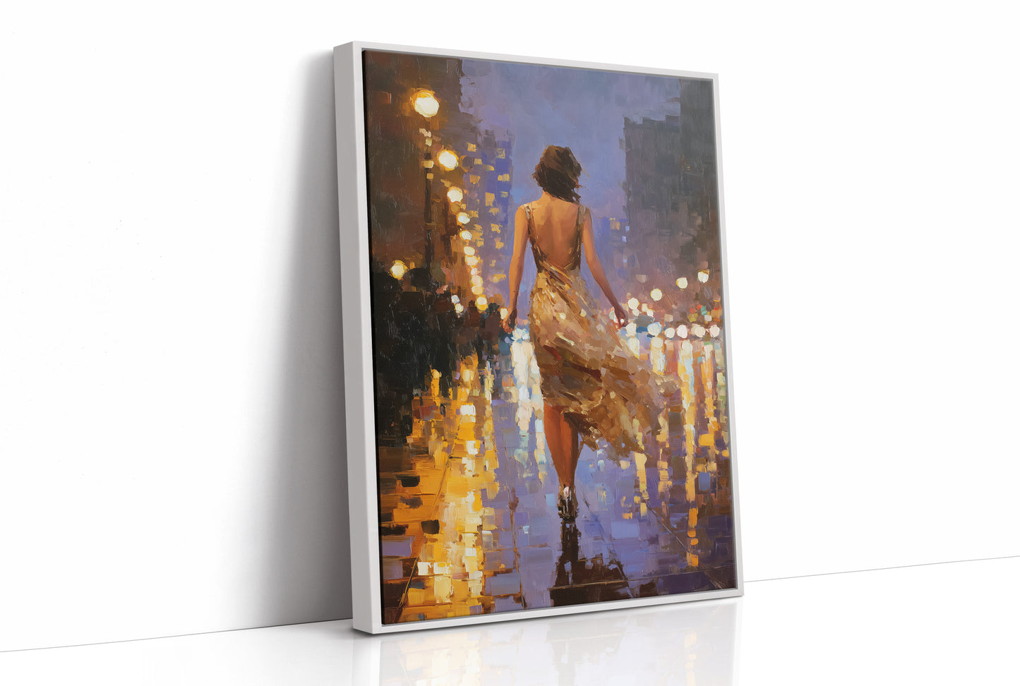 She Walks in City Light