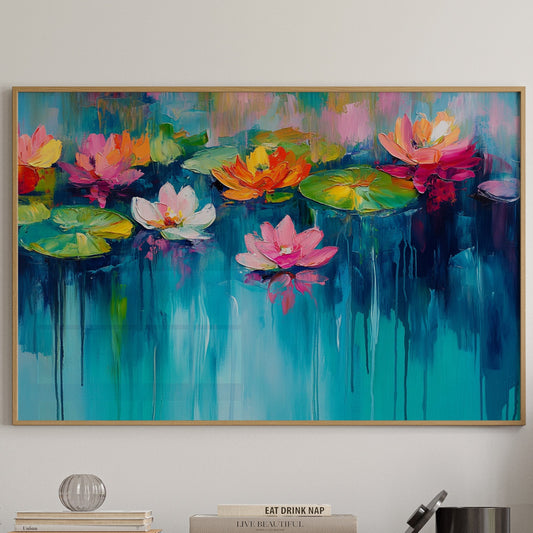 Lotus Flowers Paint Summer's Symphony