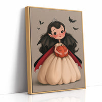 Vampire Princess Hugs a Pumpkin