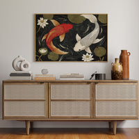 Koi Dance Among Midnight Lotuses