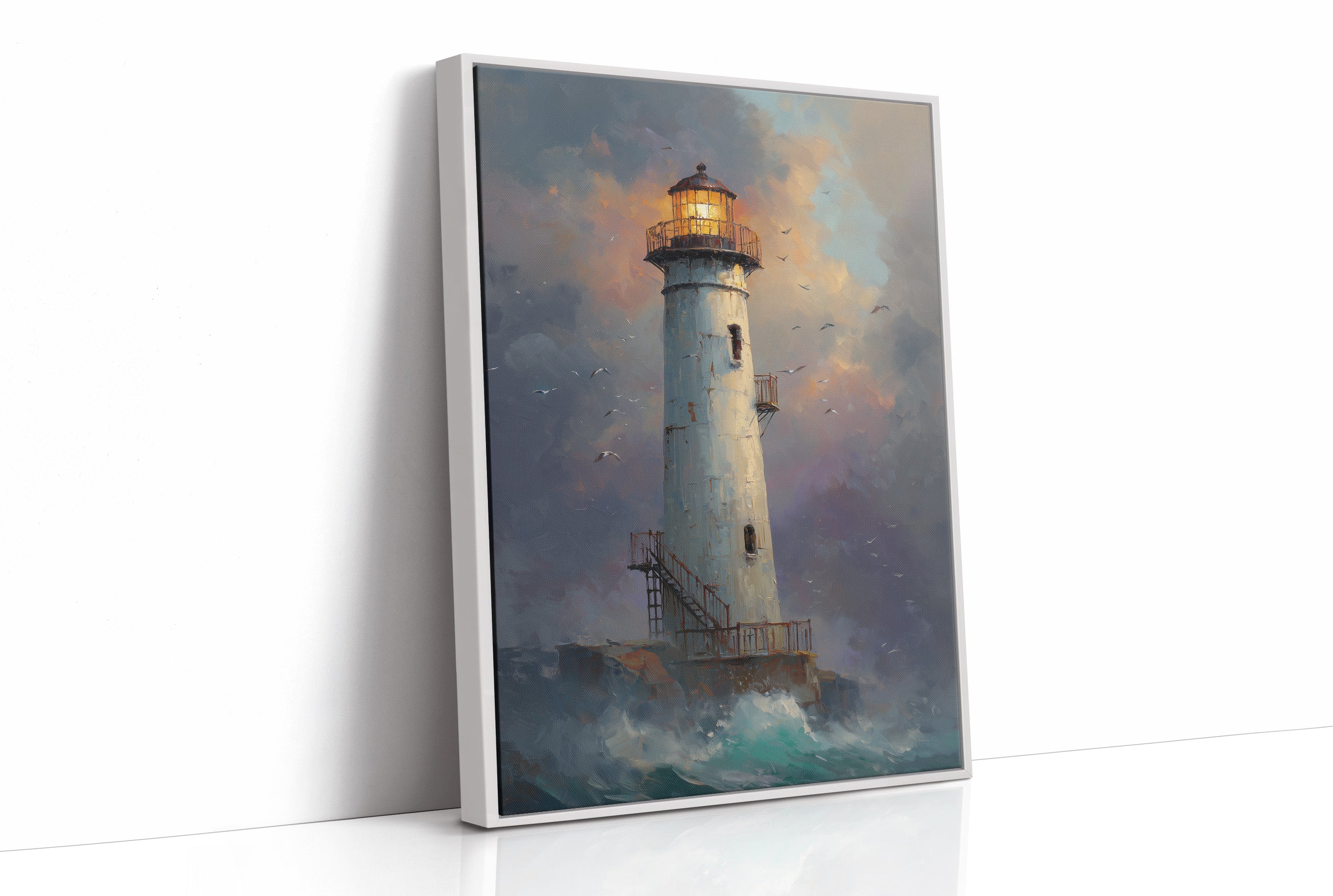 Illuminated Guardian Against Twilight Storm