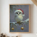 Festive Owl Perches Among Ornaments