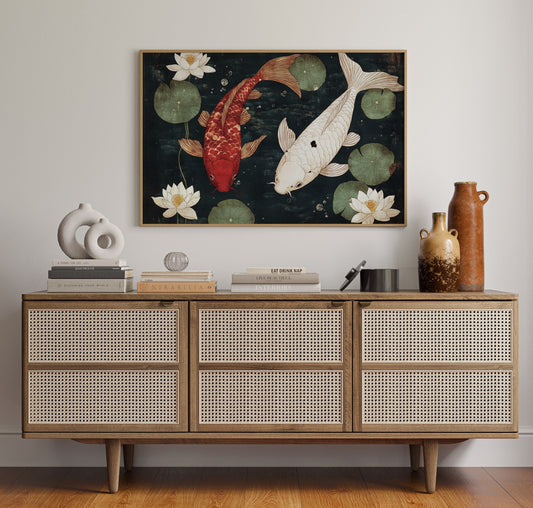 Koi Dance Among Lotus Dreams