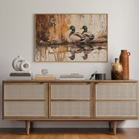 Autumn Pond Companions Stand Watch
