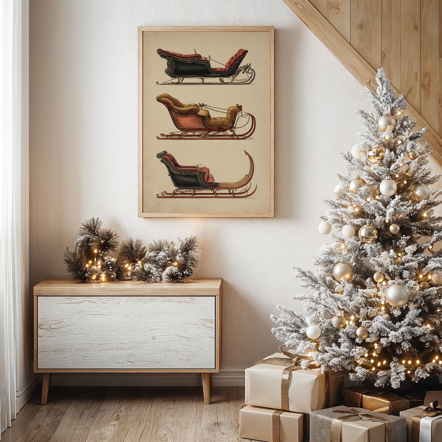 Vintage Sleighs Await December Magic