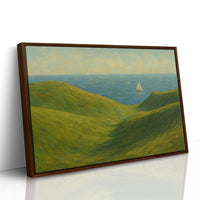 Sailboat Beyond the Green Hills