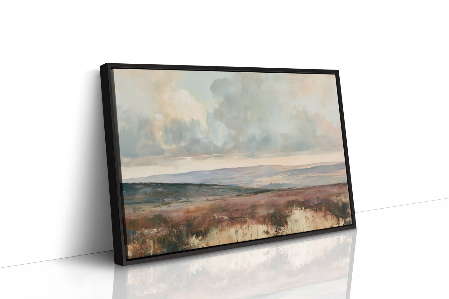 Quiet Moor Under Pale Sky