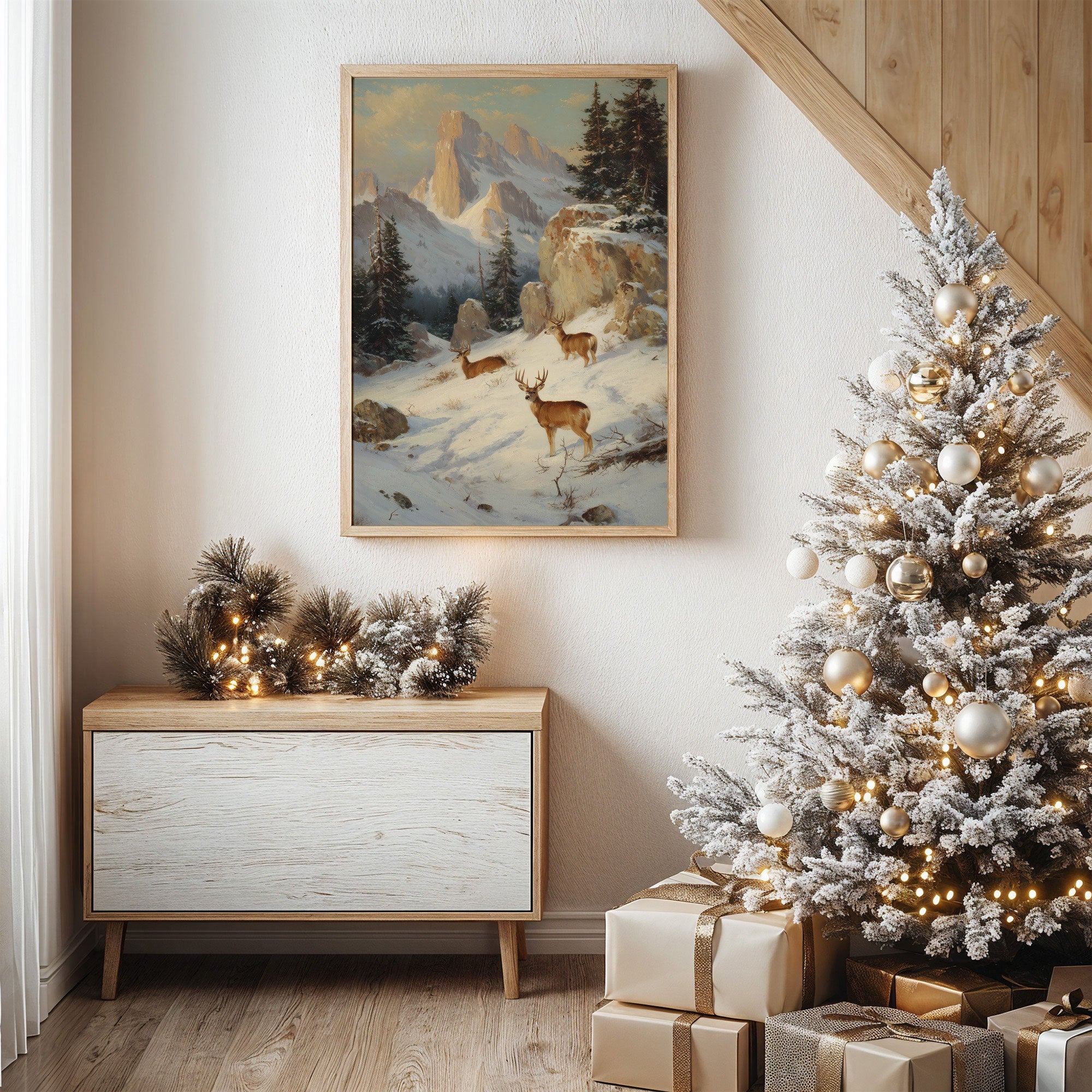 Mountain Deer Find December's Light