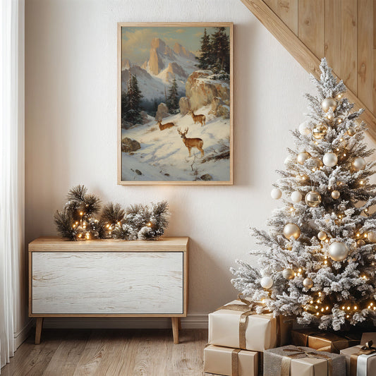 Mountain Deer Find December's Light