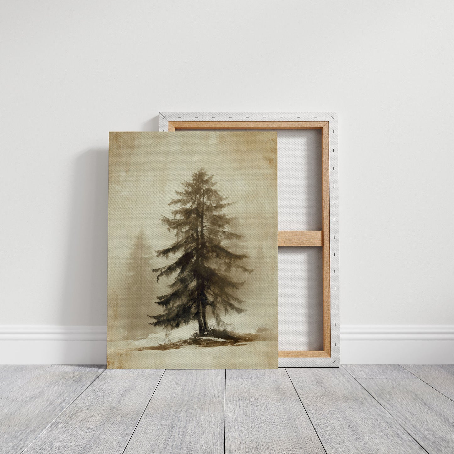 Solitary Pine Holds Winter's Memory