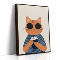 Cool Cat With Coffee