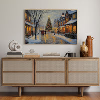 Snow Falls On Christmas Square