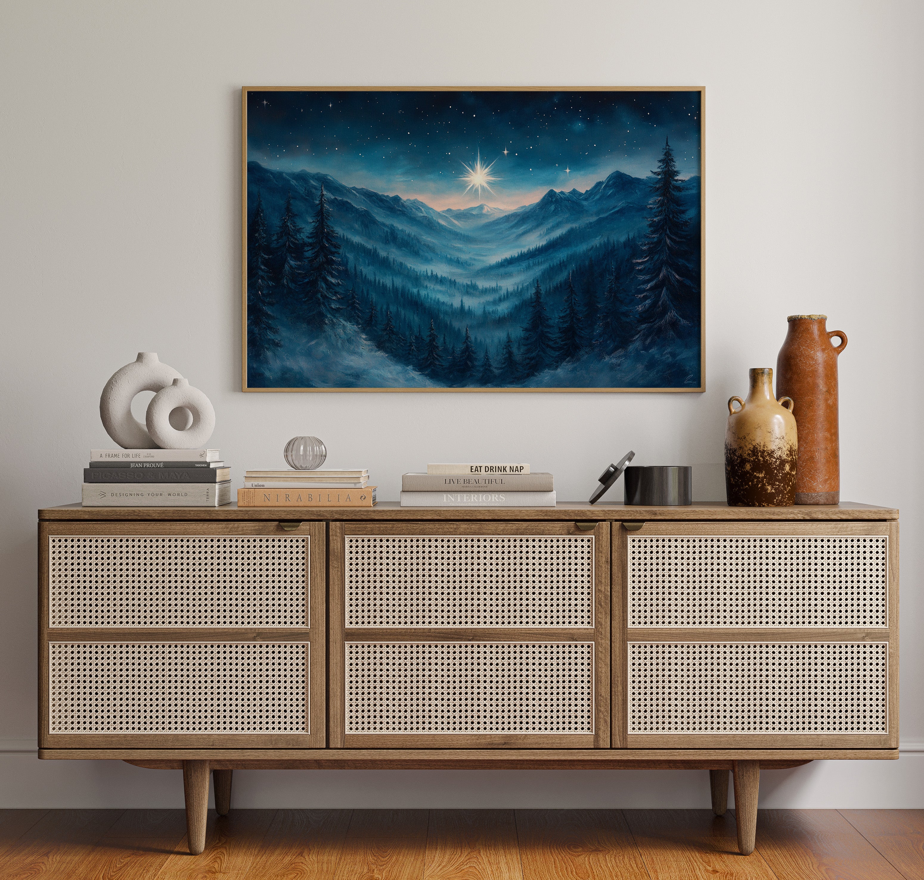 Northern Peaks Hold Winter's Light