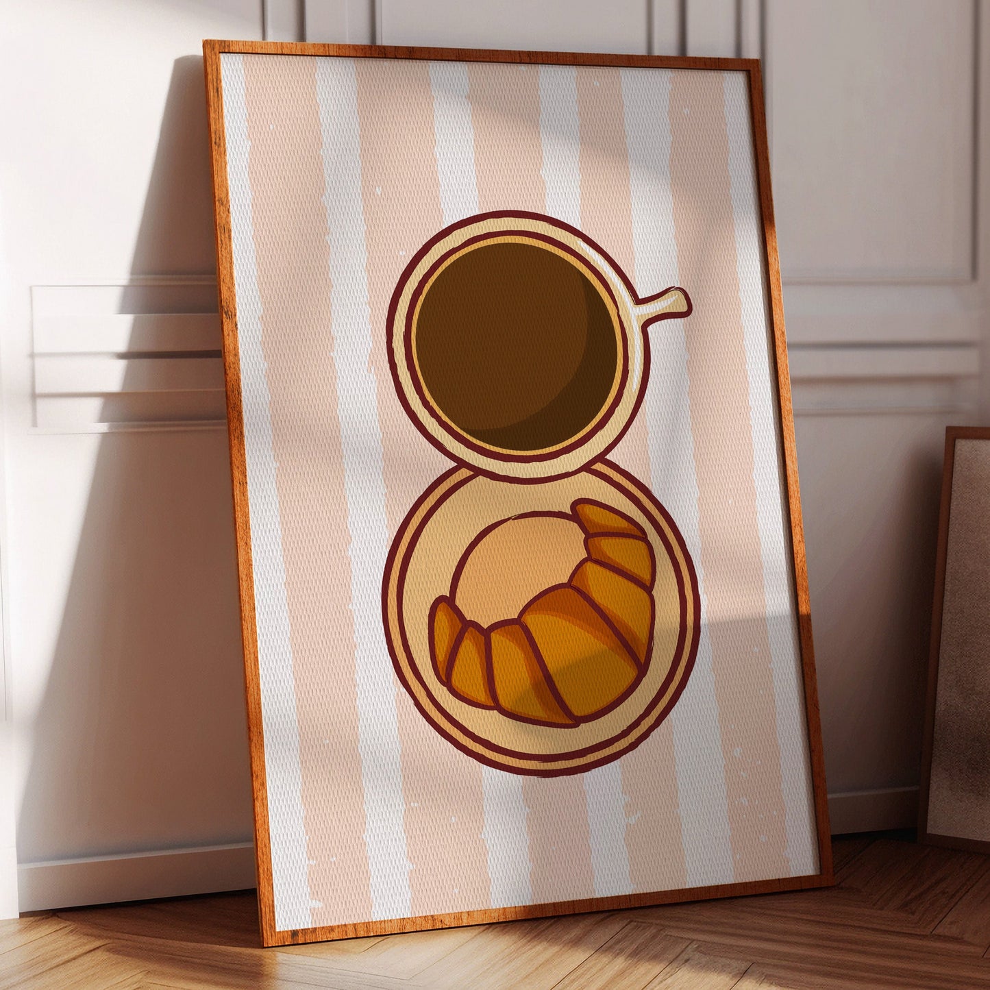 Morning Light Greets Fresh Croissant