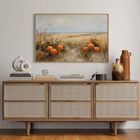 Pumpkins Rest In Golden Fields
