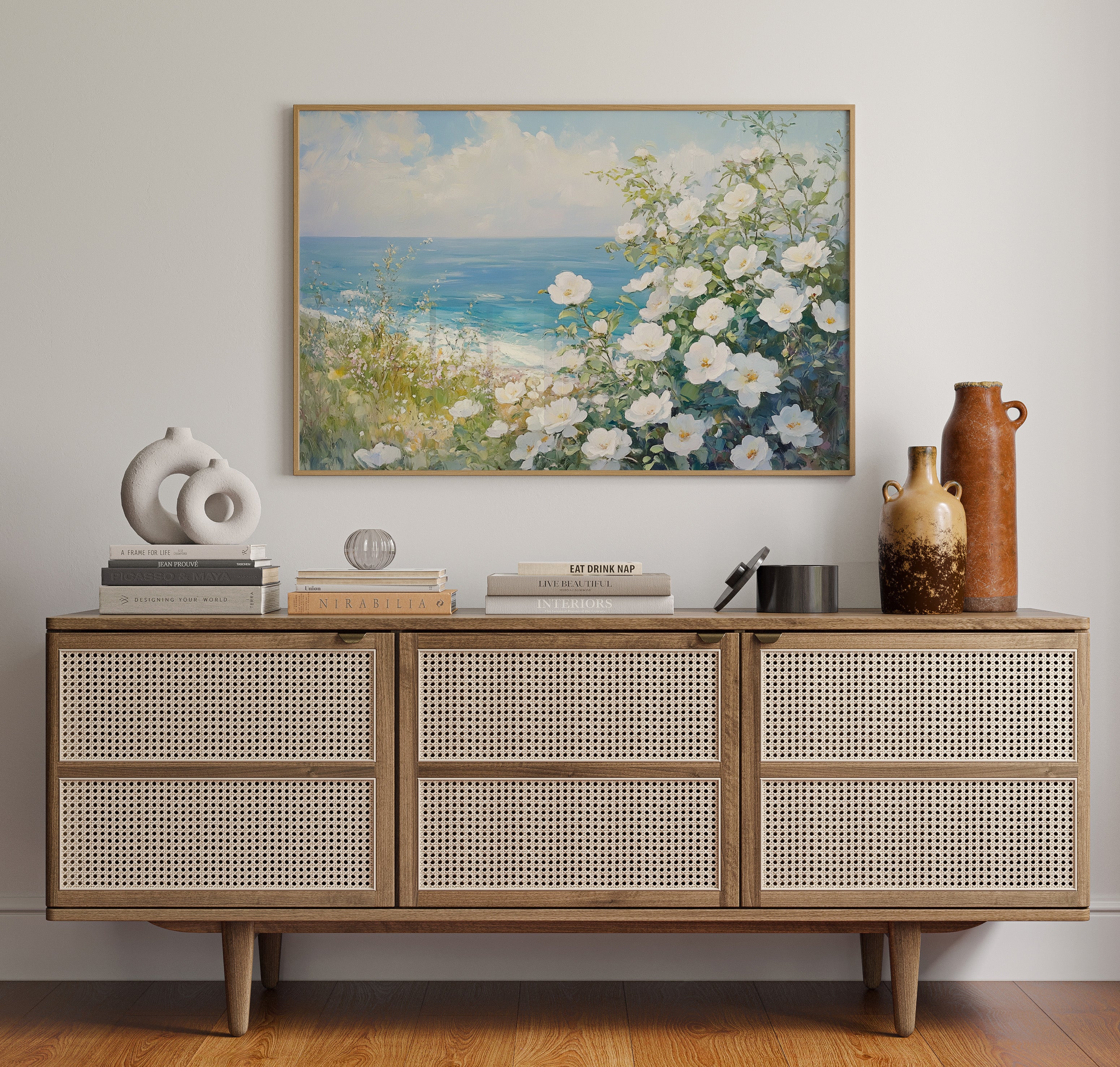 Coastal Roses Dance With Waves