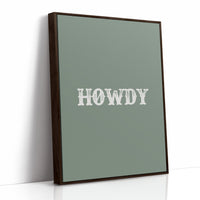 Howdy Western Minimalist in Green