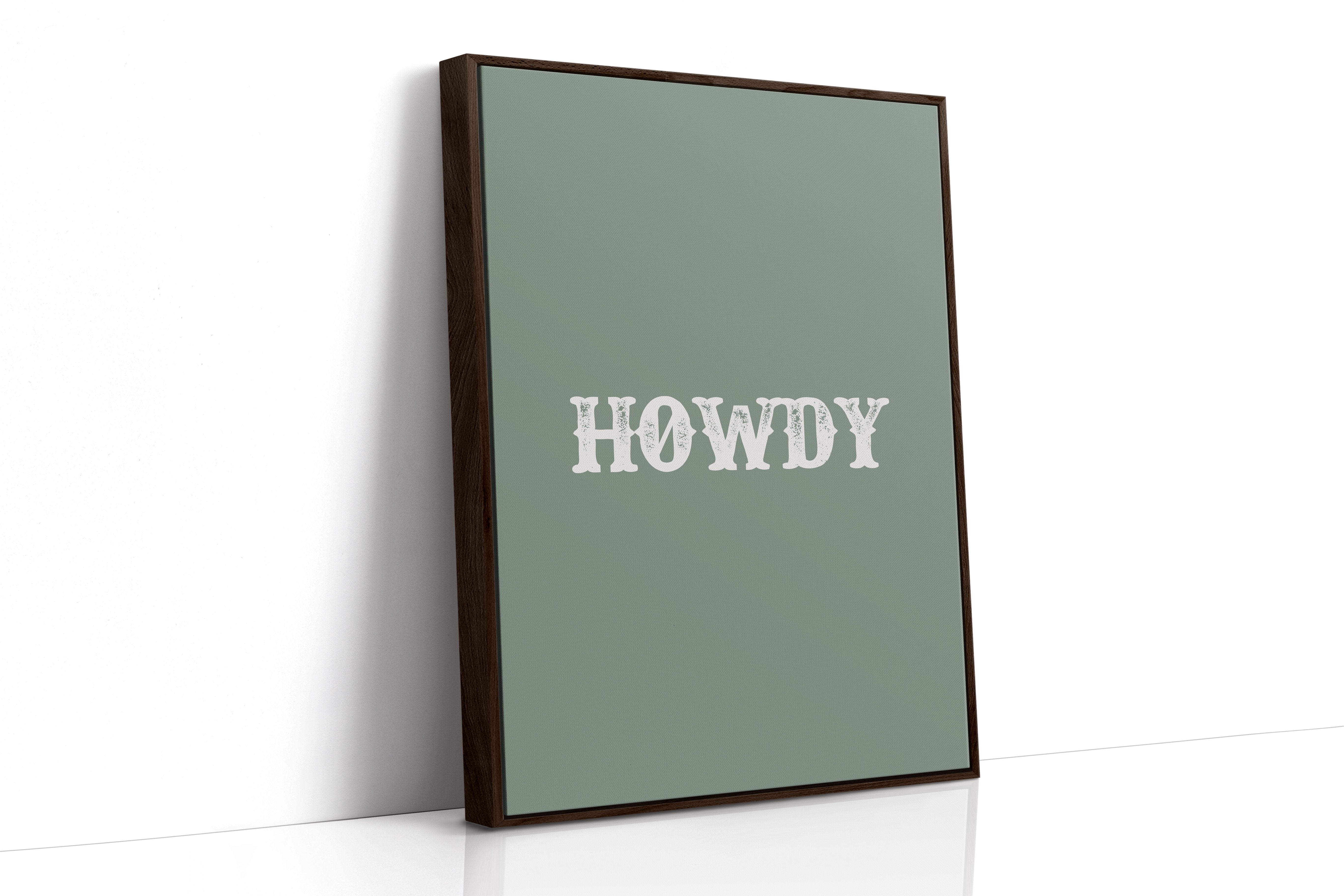 Howdy Western Minimalist in Green