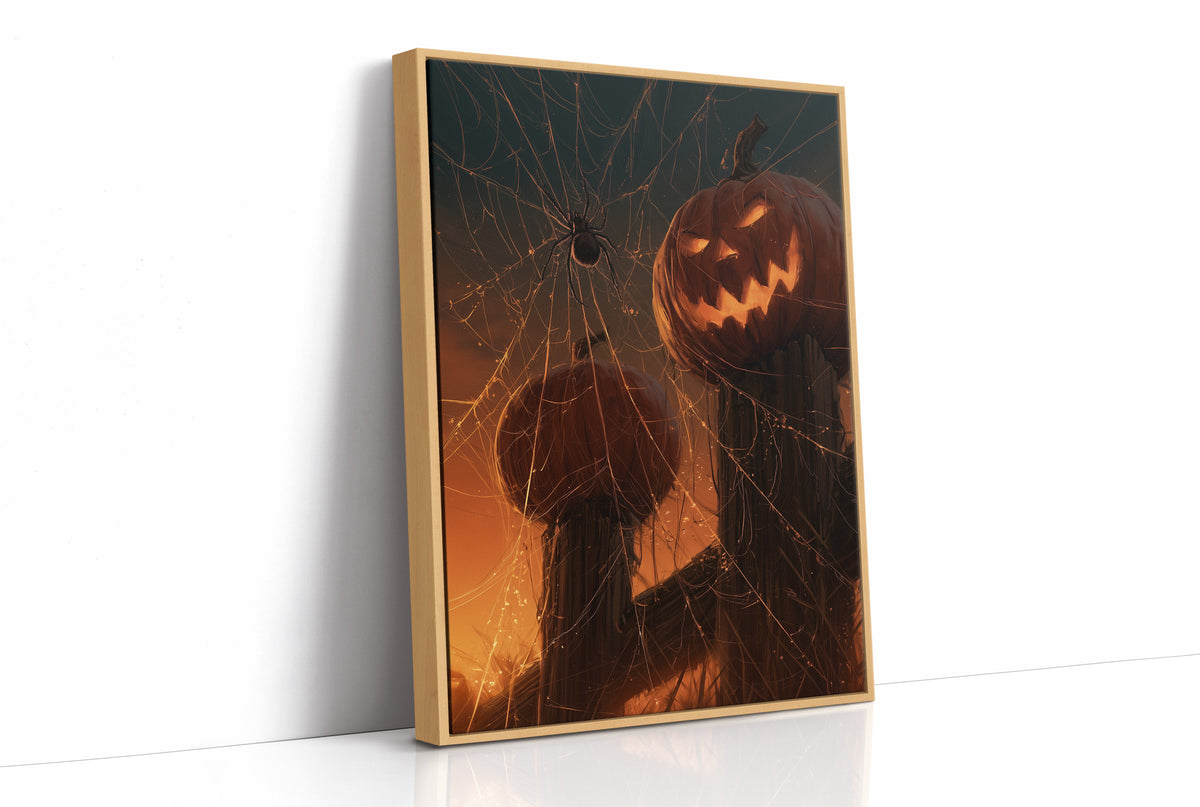 Spider's Watch Over the Jack-o'-Lanterns