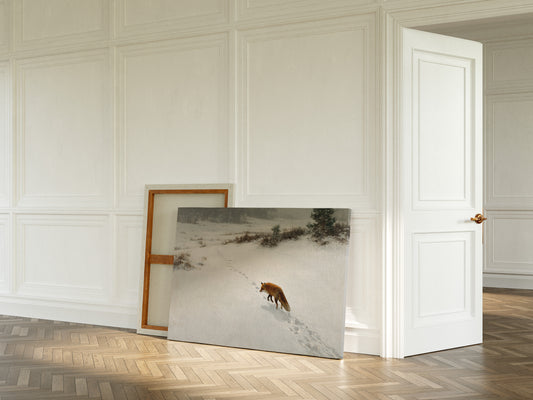 Fox Tracks Through Winter's Canvas