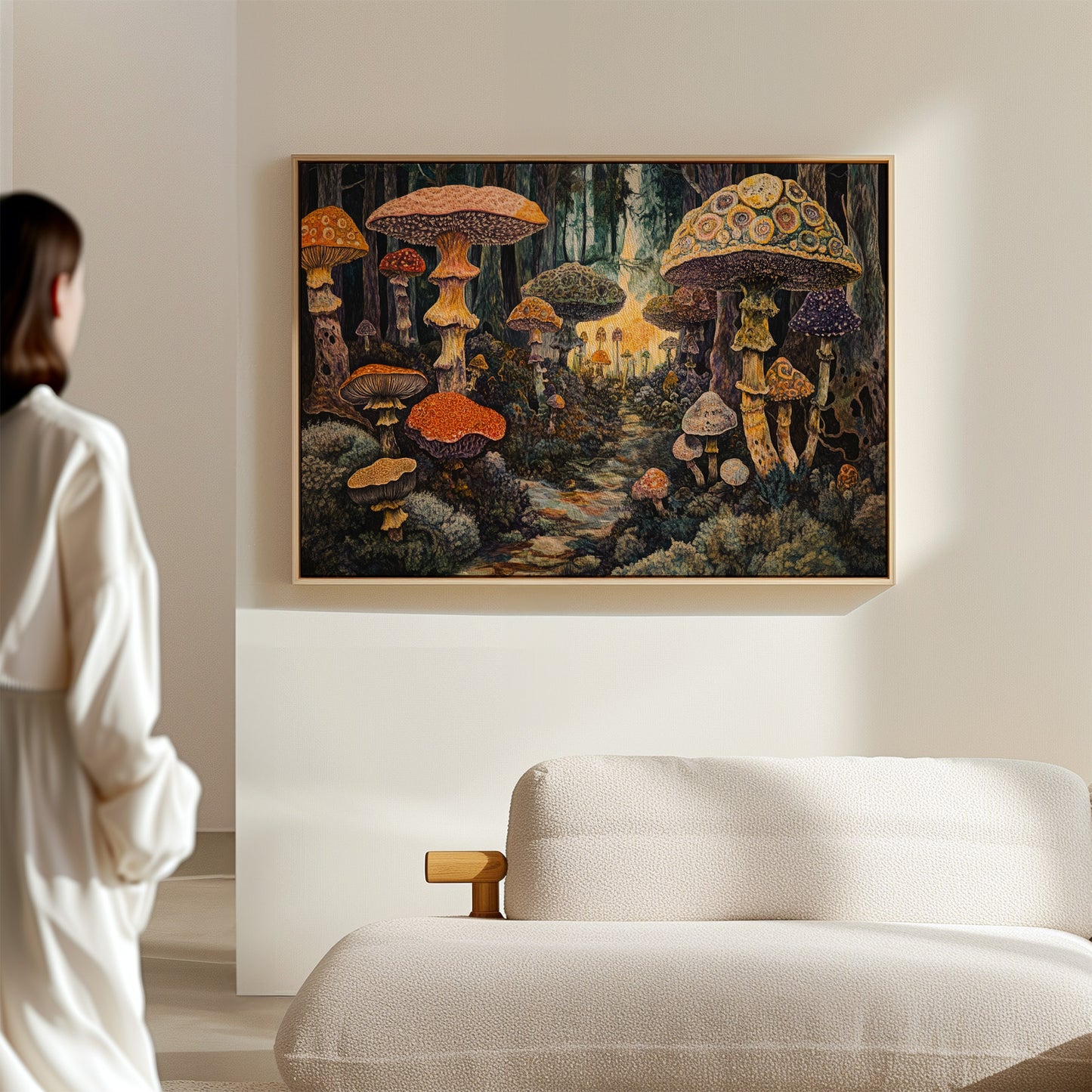 Enchanted Mushroom Forest: Mystical Fantasy Canvas Wall Art