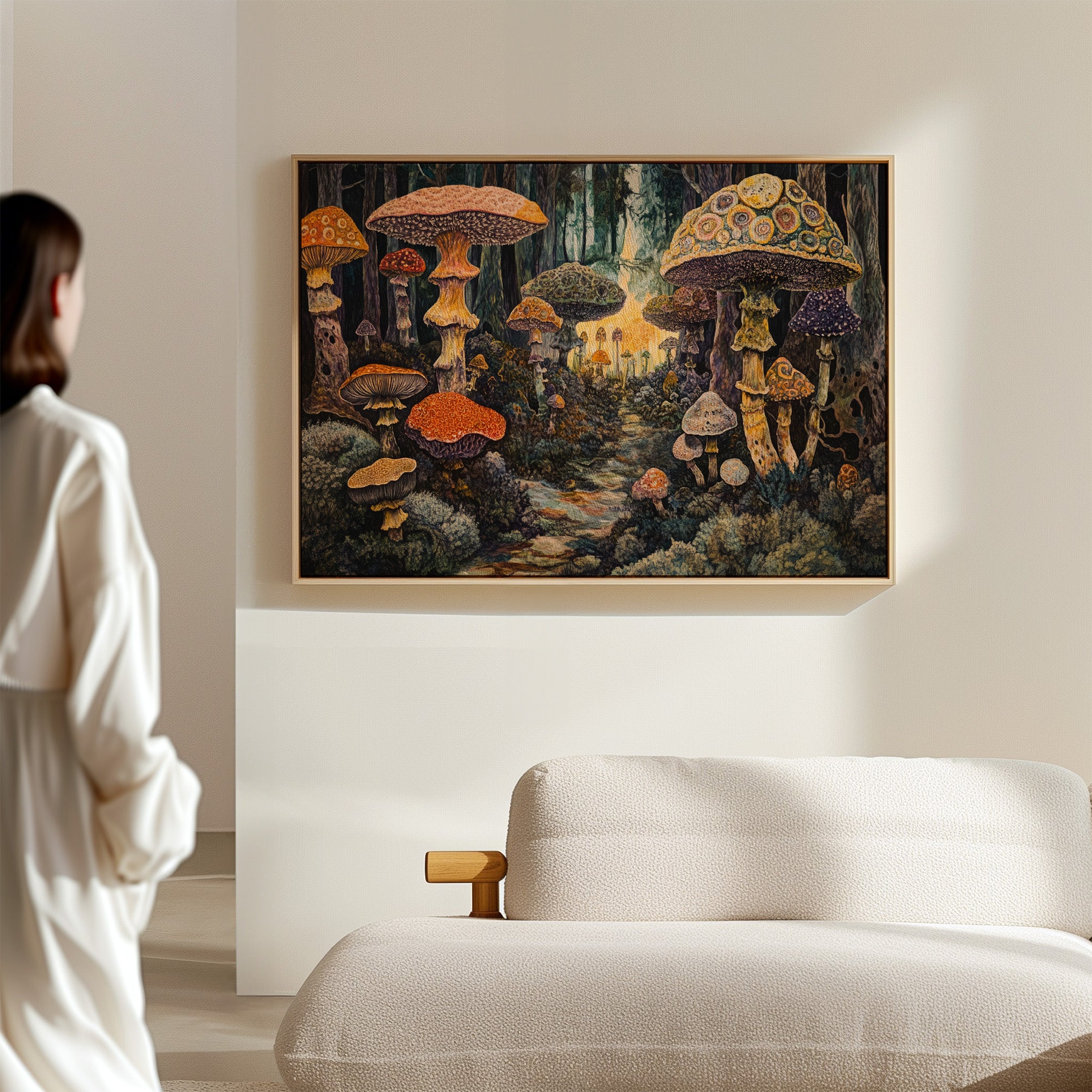 Enchanted Mushroom Forest: Mystical Fantasy Canvas Wall Art