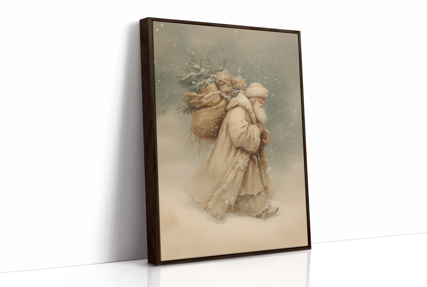 Santa Journeys Through Snowfall