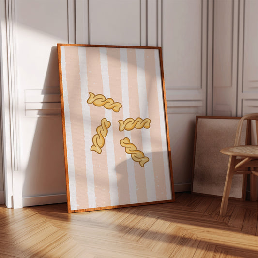Pasta Dances Through Blush Stripes