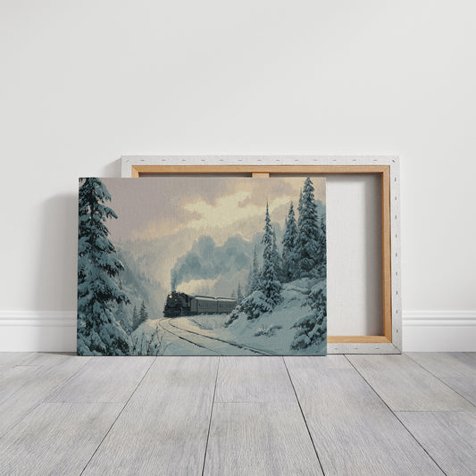 Steam Cuts Through Frosted Wilderness