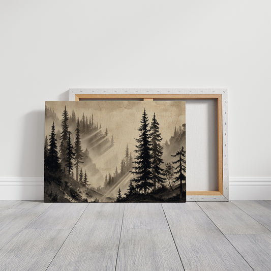 Misty Pines Catch Mountain Light