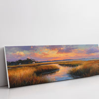 Golden Marsh Beneath A Painted Sky