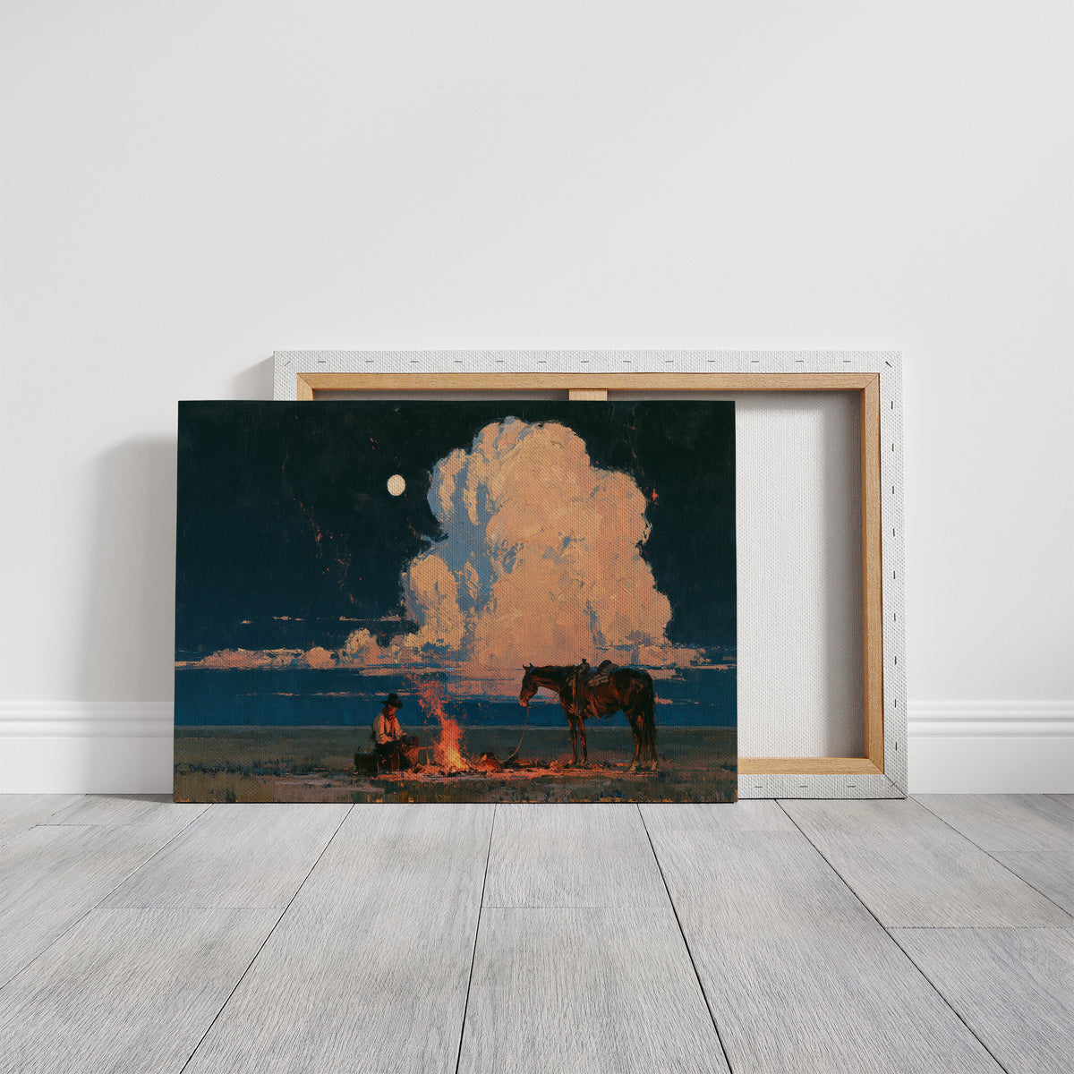 Campfire Under a Towering Cloud