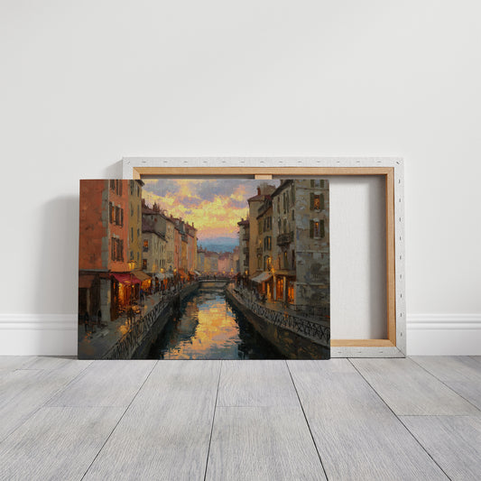Evening Light Along the Canal