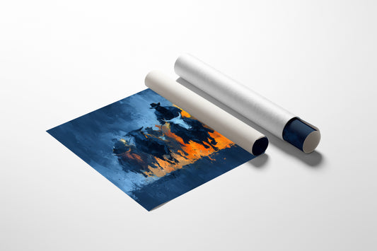 Cattle Drive Through Fire
