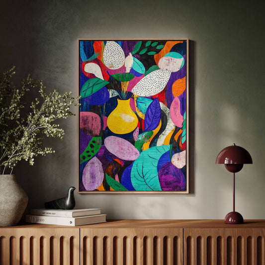 Yellow Vase Dances With Color