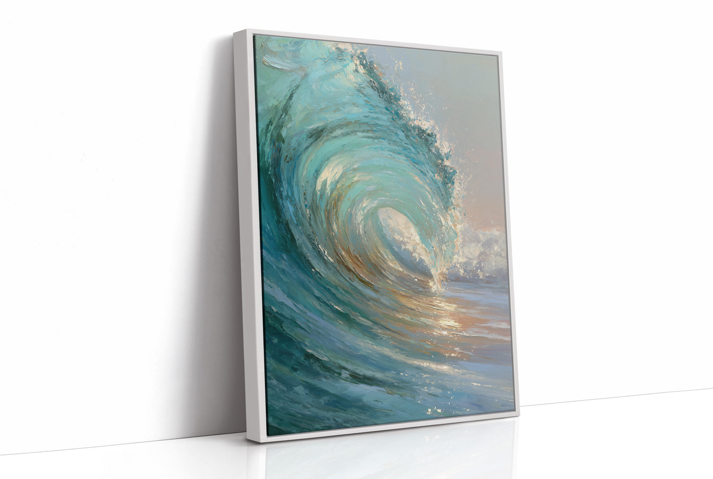 Teal Crescendo Captures Coastal Memory