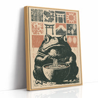 Ramen Toad in the Koi Bowl: Woodblock Feast
