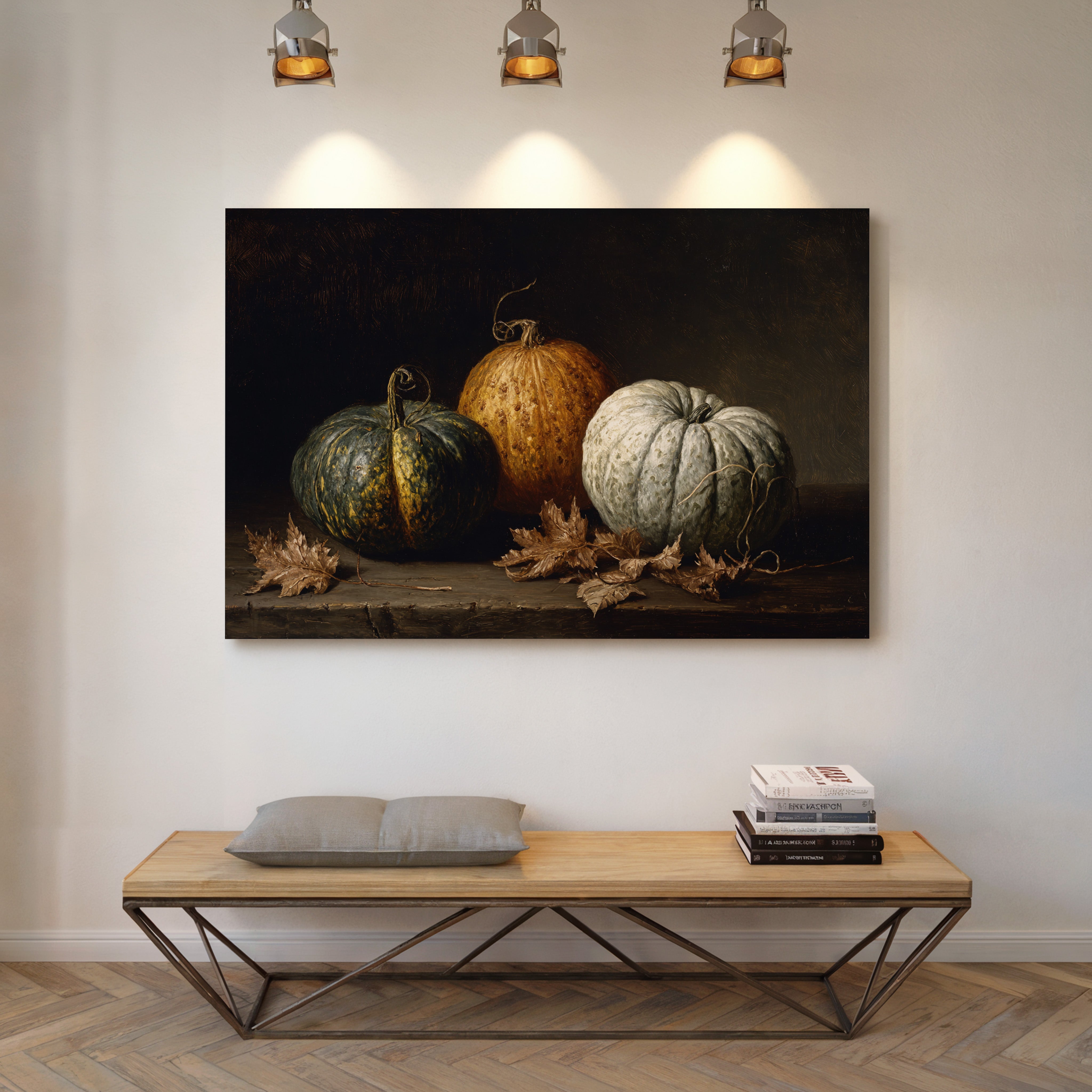 Autumn Gourds Dance With Maple