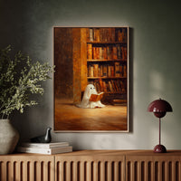 Whimsical Ghost Library Canvas Print - Enchanting Art - Gallery Canvas image 9