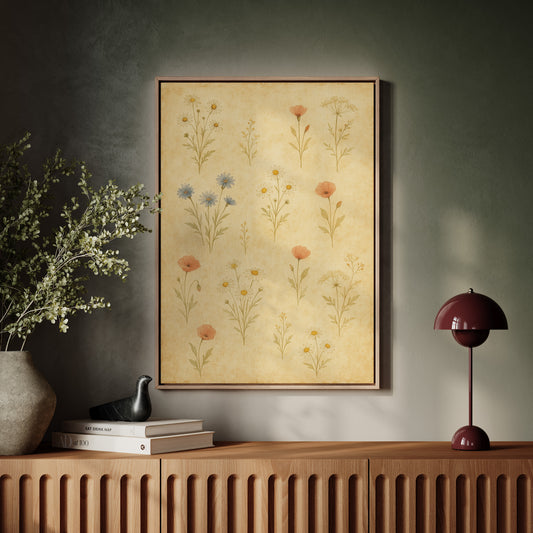 Vintage Wildflower Watercolor Print