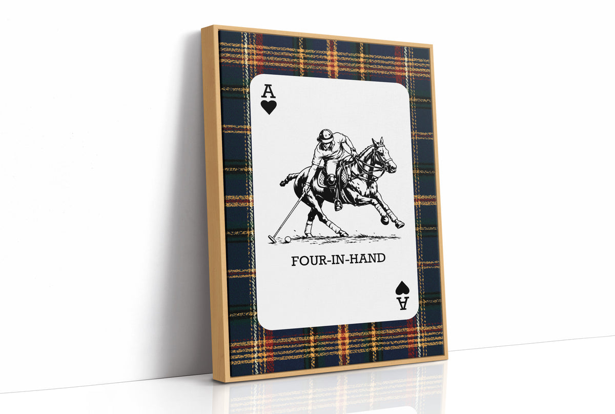 Ace of Hearts: Navy Tartan Polo