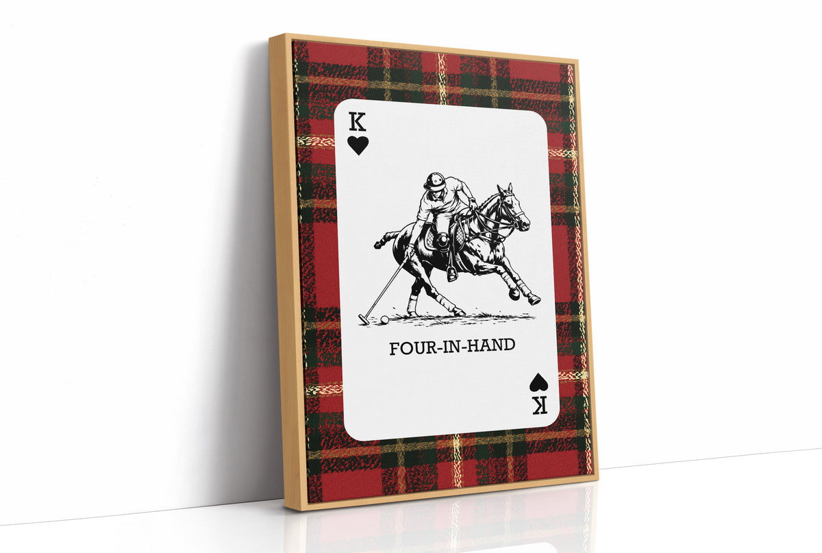 King of Hearts: Red Tartan Polo