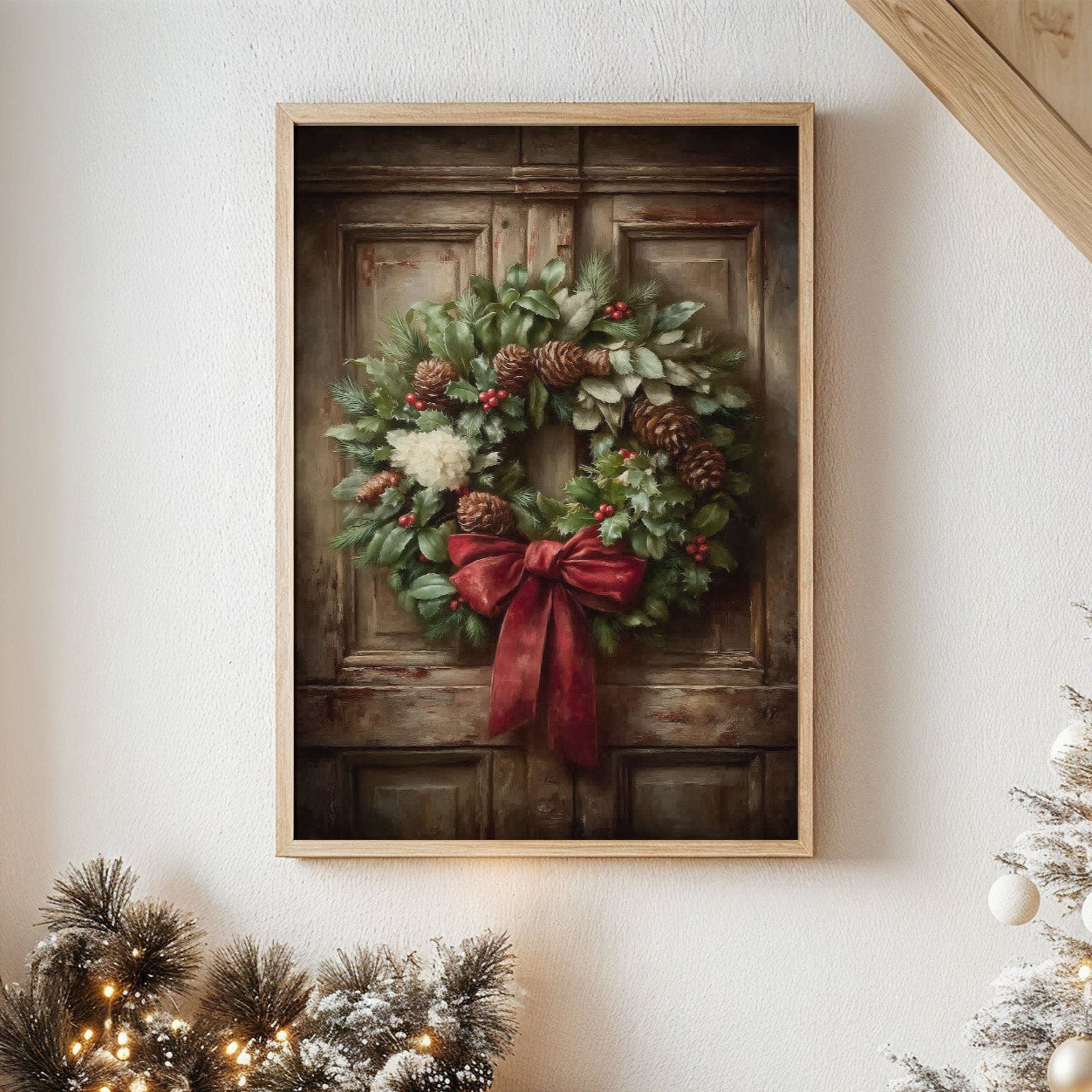 December Stories On Rustic Wood