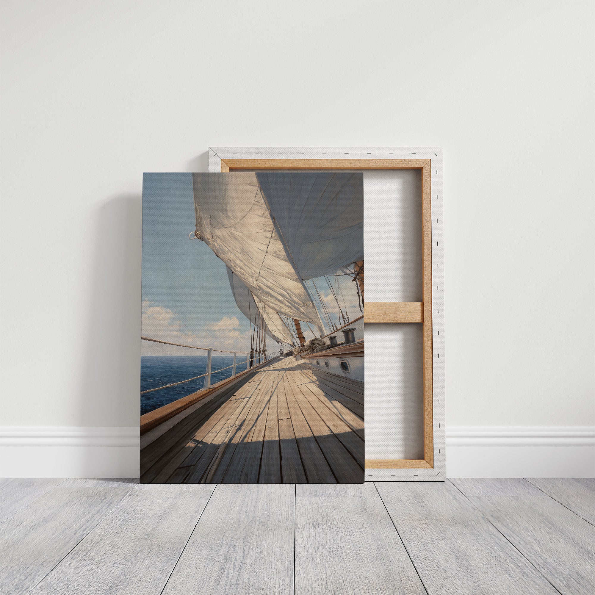 Horizon Whispers Through Canvas Sails