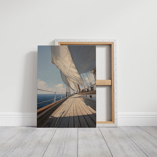 Horizon Whispers Through Canvas Sails