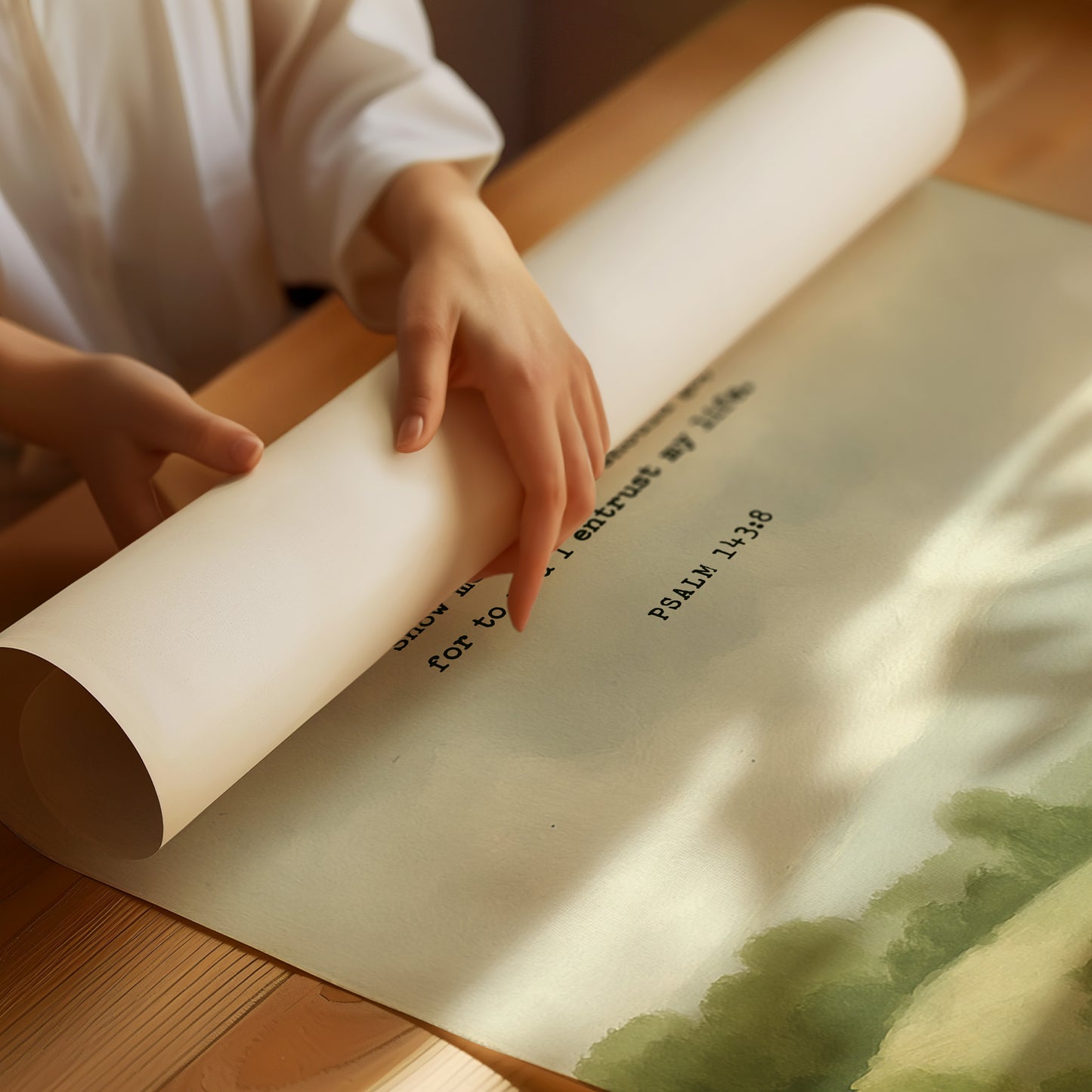 Morning Trust Psalm 143:8 Landscape Print