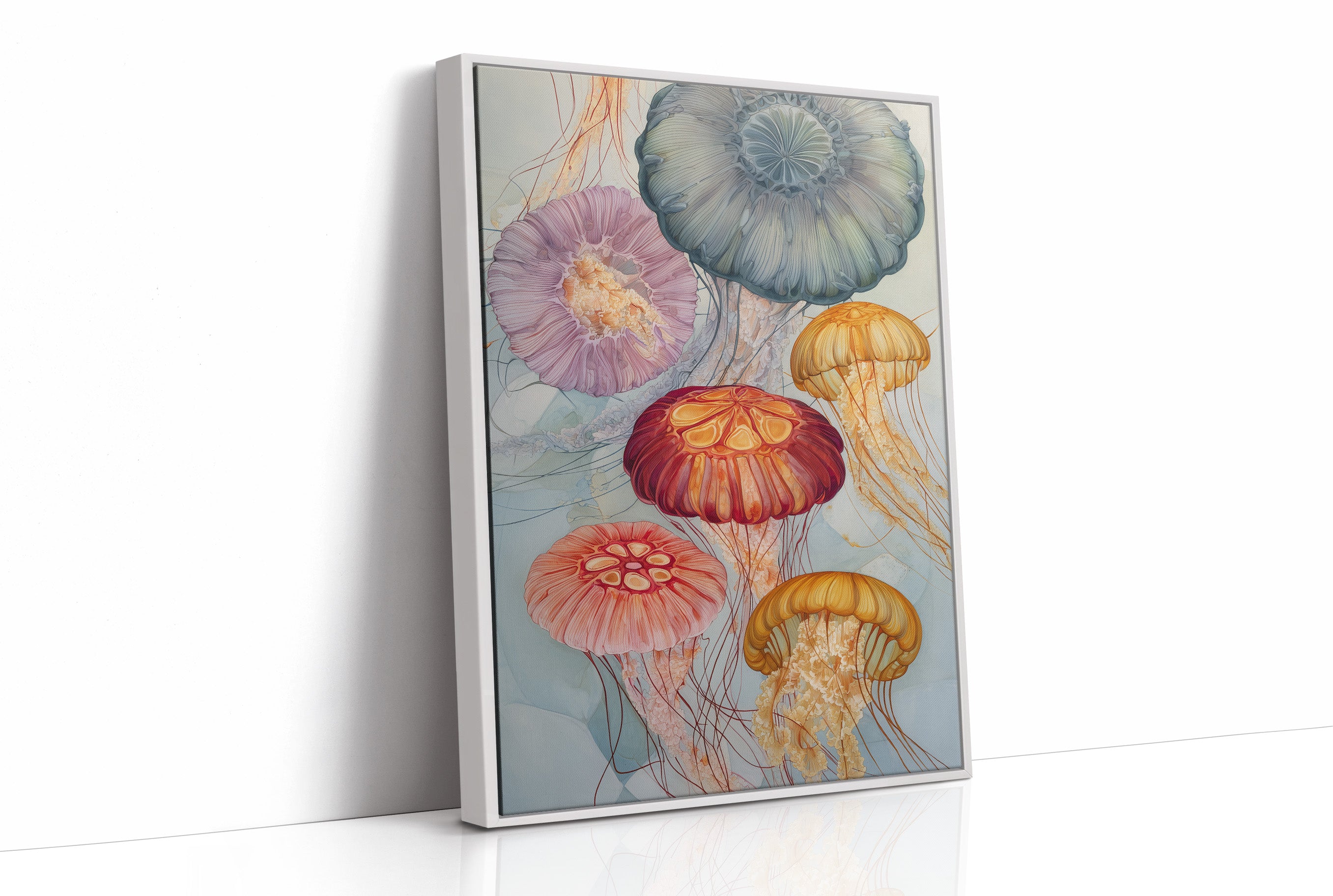 Pastel Medusas Dance Through Currents