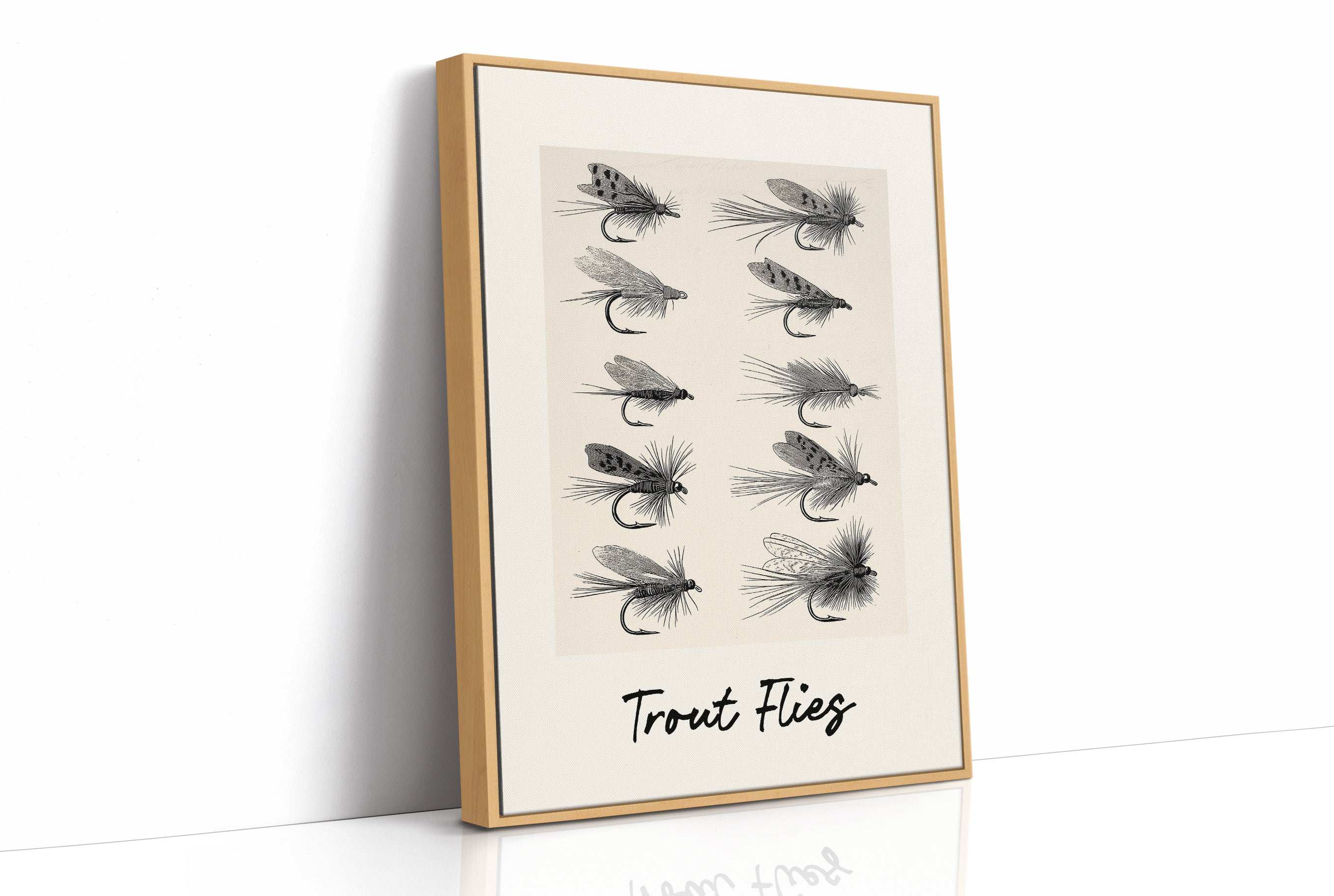 Trout Flies, Ten on the Page