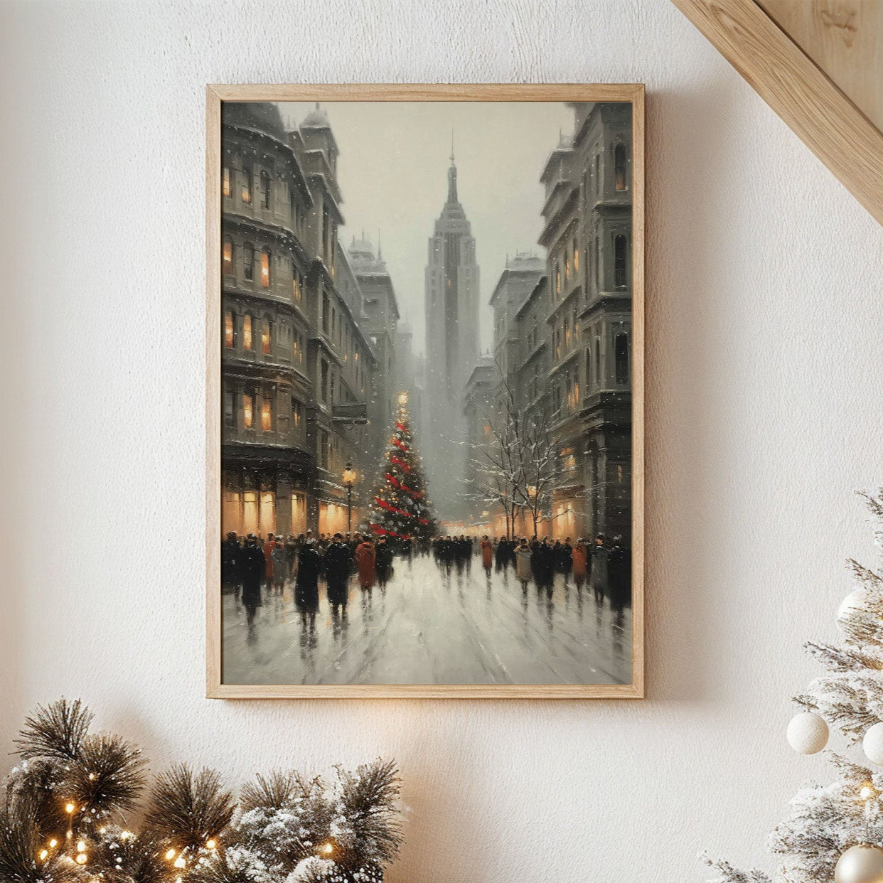 Manhattan Christmas Through Winter Fog