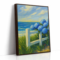 Coastal Blooms Beyond White Fence